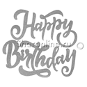 Гирлянда "Happy Birthday" серебро элегантный шрифт 100 см - изображение 1