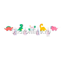Гирлянда "Милые Динозаврики" с тасселом 220 см - изображение 1