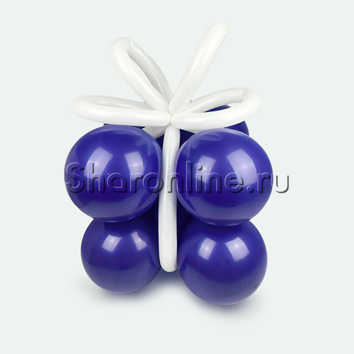 Грузик в виде подарка "Фиолетовый с белым" - изображение 1