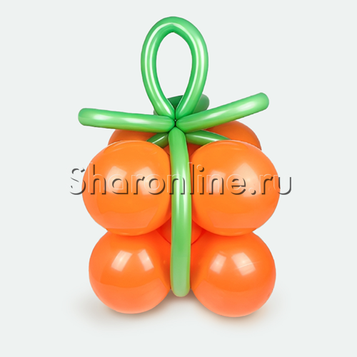 Грузик в виде подарка "Оранжевый с зеленым" - изображение 1