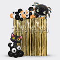 Инсталляция из шаров "Чёрный котенок" - изображение 1