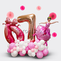 Композиция из шаров "Балерина" с цифрой - изображение 1
