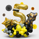 Композиция из шаров "Бамблби" с цифрой - изображение 1