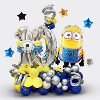 Композиция из шаров "Banana" с цифрой