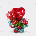 Композиция из шаров "Цветок любви" - изображение 1