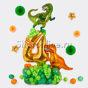 Композиция из шаров "Динозавры" с цифрой - изображение 1