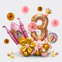 Композиция из шаров "Для принцесс" с цифрой - изображение 1