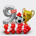 Композиция из шаров "Футбольная команда" с цифрой - изображение 1