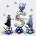 Композиция из шаров "Герои Frozen" с цифрой - изображение 1