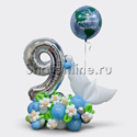 Композиция из шаров "Голубь мира" - изображение 1