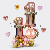 Композиция из шаров "Грация" с цифрой