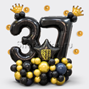 Композиция из шаров "King" с цифрой - изображение 1
