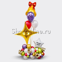 Композиция из шаров "Колокольчик со звездой"