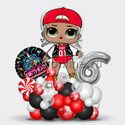 Композиция из шаров "Кукла" эмси Сваг с цифрой - изображение 1