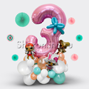 Композиция из шаров "Куклы LOL" с цифрой - изображение 1