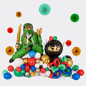 Композиция из шаров "Лего Ниндзяго" зеленый - изображение 1