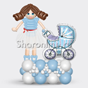 Композиция из шаров "Мама с коляской" мальчик - изображение 1