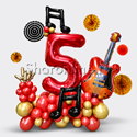Композиция из шаров "Музыкант" с цифрой - изображение 1