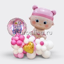 Композиция из шаров "Наша кроха" девочка