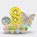 Композиция из шаров "Полевые цветы" с цифрой - изображение 1