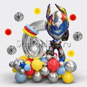 Композиция из шаров "Робот МегаМен" с цифрой - изображение 1