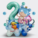 Композиция из шаров "Русалка" с цифрой - изображение 1