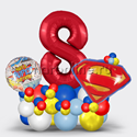 Композиция из шаров "Супергерой" с цифрой - изображение 1