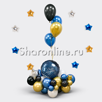 Композиция из шаров "В день рождения" для него