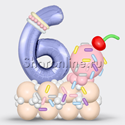 Композиция из шаров "Вишенка" с цифрой - изображение 1