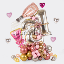 Композиция из шаров "Заветная дата"