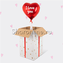 Коробка-сюрприз  "I Love You" Сердце красное