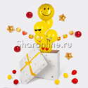Воздушные шары в коробке "Веселые эмоции" - изображение 1