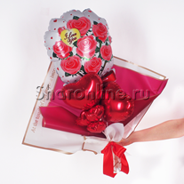 Крафт-букет из шаров "Букет роз"