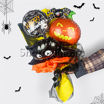 Крафт-букет из шаров "Happy Halloween"