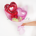 Крафт-букет из шаров "Сердце" - изображение 1