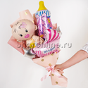 Крафт-букет из шаров "Для малышки" - изображение 1