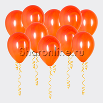 Мраморные красно-оранжевые шары