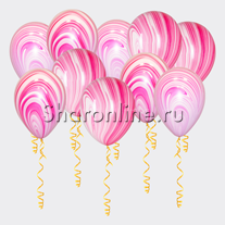 Мраморные розово-белые шары
