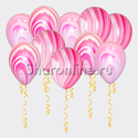 Мраморные розово-белые шары - изображение 1