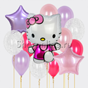 Набор шаров "Котик в розовом" - изображение 1