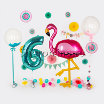 Сет из шаров на День рождения "Фламинго"