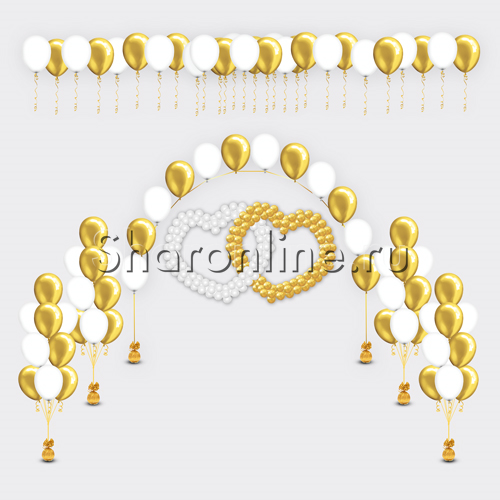 Набор шаров на свадьбу "Влюбленные сердца" - изображение 1