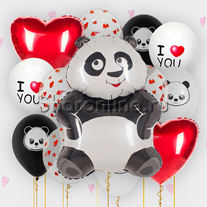 Набор шаров "Панда романтик"