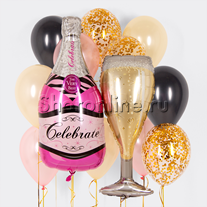 Набор шаров "Розовое шампанское"