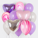 Набор шаров "Розовый мрамор" - изображение 1