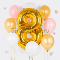 Набор шаров "С 8 марта" золото - изображение 1