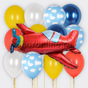 Набор шаров "Самолет" красный - изображение 1