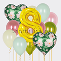 Набор шаров "Сатиновые цветы" 25 см - изображение 1