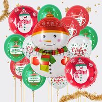 Набор шаров "Снеговичок в шарфе"