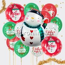 Набор шаров "Снеговичок в шарфе"